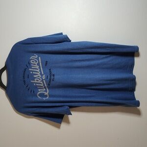 Quicksilver GraphicT Shirt Size L Short Sleeve Knit Premium Fit Blue Surf Skate